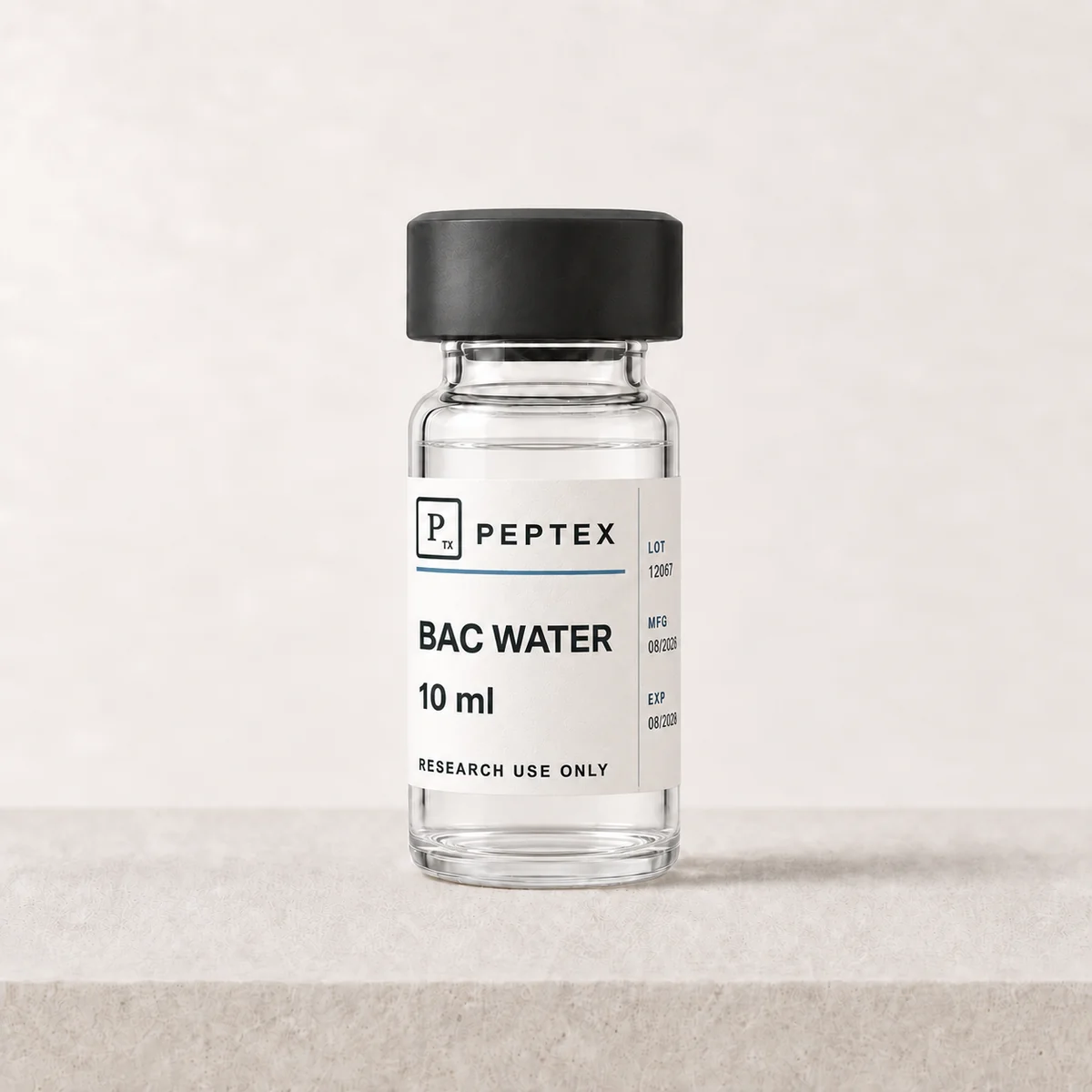 Bacteriostatic Water 10 ml – frontale productfoto